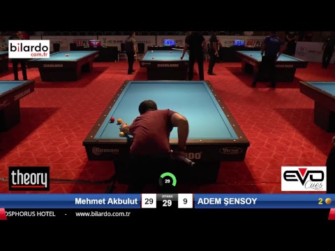 Mehmet Akbulut & ADEM ŞENSOY Bilardo Maçı - 2018 ERKEKLER 2.ETAP-3.Ön Eleme