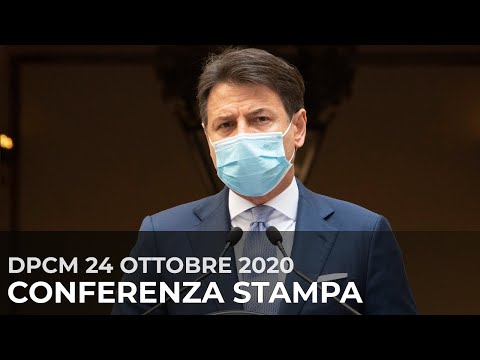 DPCM 24 ottobre: Conferenza stampa di Conte; link al testo del Decreto in Gazzetta