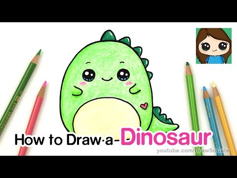 How to Draw a Baby Dinosaur Easy | Squishmallow
