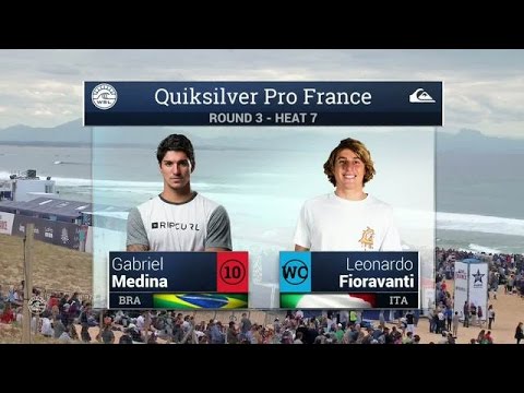 Gabriel Medina vs Leonardo Fioravanti - 2016 Quiksilver Pro France: Round Three, Heat 7