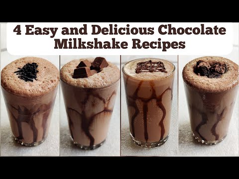4 Easy Chocolate Milkshake Recipe | Chocolate Milkshake Recipe | Nutella, Chocolate, KitKat, Oreo