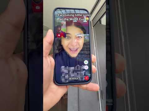 Facetiming Little Sister At World Cup