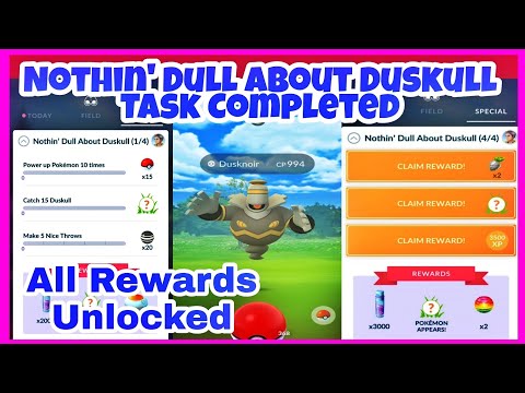 Nothin Dull About Duskull Field Research Pokemon go | Community Day Duskull Task Completed