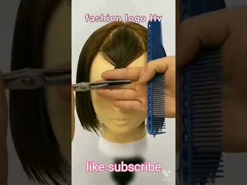 hair cutting 2 step cut beautiful hairstyle cutting Aage ke balon ko cut apne aap