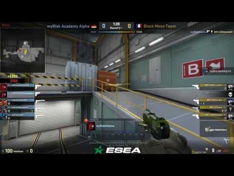 [myRisk TV | SlicewOw] myRisk CS:GO Academy Alpha vs.  Black Moon Team - ESEA S25 Open - de_nuke