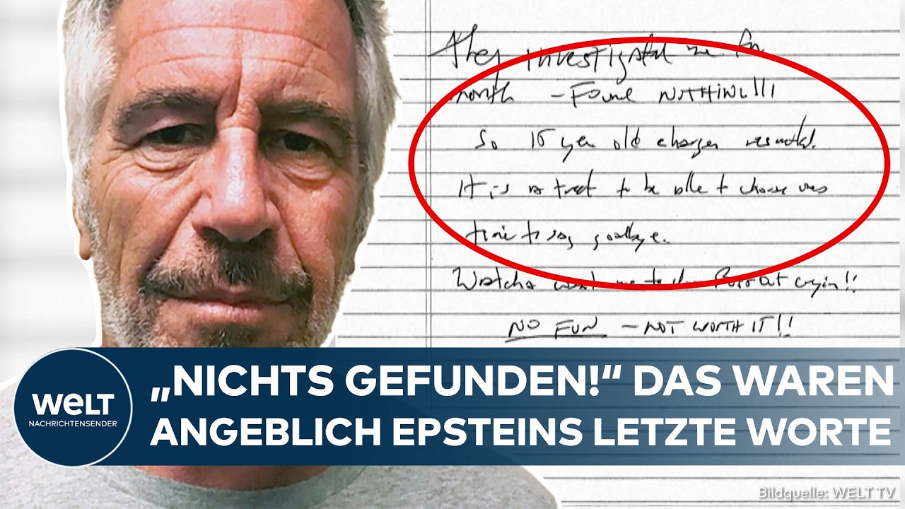 NEW YORK: Gericht veröffentlicht Jeffrey Epsteins mutmaßlichen Abschiedsbrief