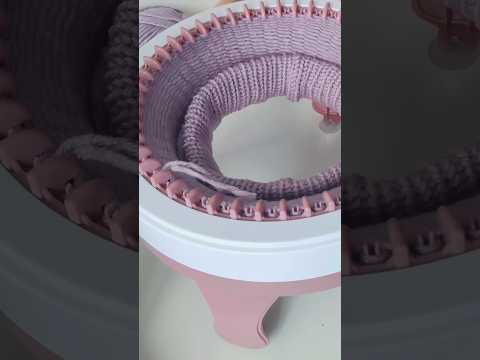 Вязальная машина. Лавандовая шапка за 30 минут! #knitting #sentro #knittingmachine #hobby #shorts