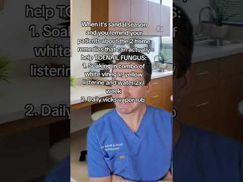 2 Dermatologist approved methods to treat toe nail fungus at home! #nailfungus #toenail #homeremedy