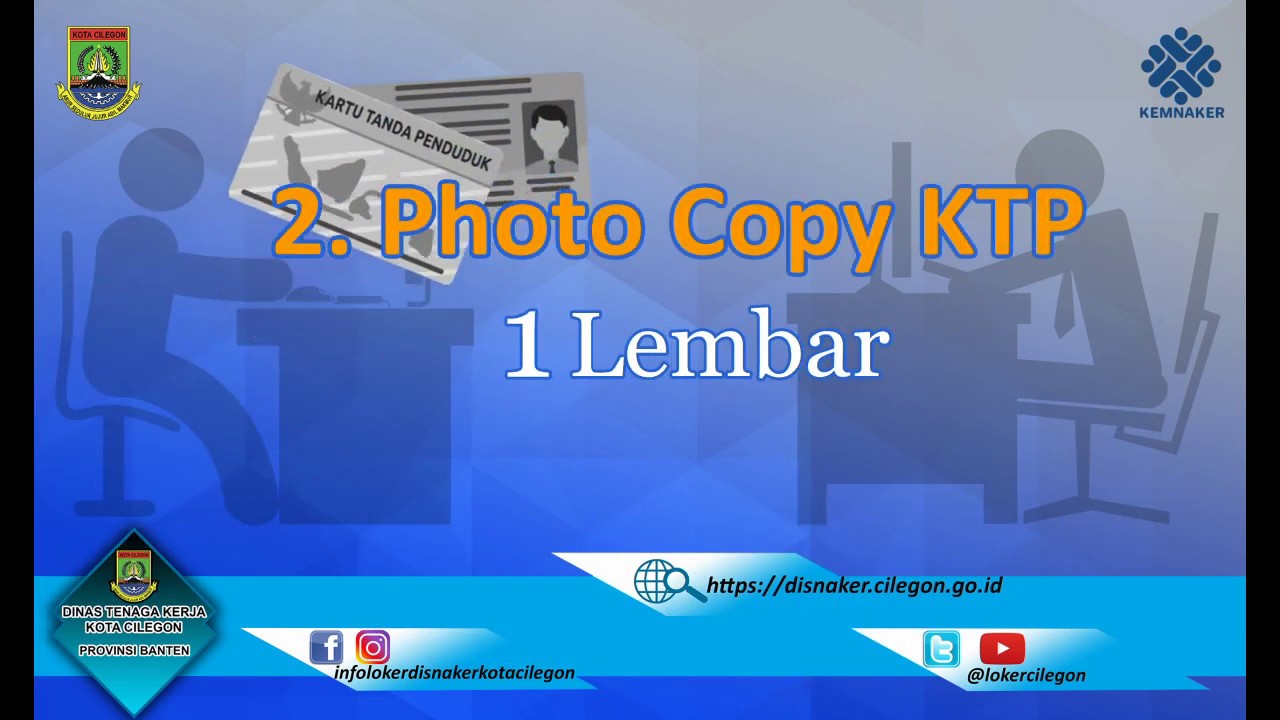 Persyaratan Pembuatan Kartu Pencari Kerja / AK 1 di Disnaker Kota Cilegon