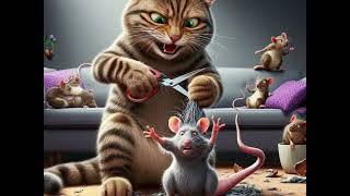 Cat bullied poor mouse  #cat #meowmeow