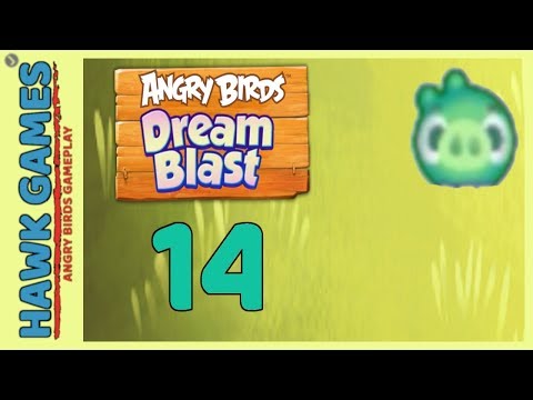 Angry Birds Dream Blast Level 14 - Walkthrough, No Boosters