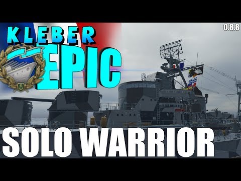 KLEBER - Epic SOlo Warrior Carry - World of Warships