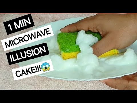 1 Min Microwave Illusion Cake | Edible Dish Sponge Cake