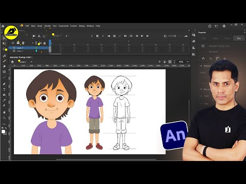 How To Create Cartoon Character For YouTube Videos? | Graphic Design | @LearnAnimationHindi