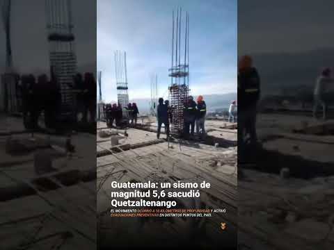 🌎 Un sismo de magnitud 5,6 sacudió este viernes el departamento de Quetzaltenango, en Guatemala.  🚨…