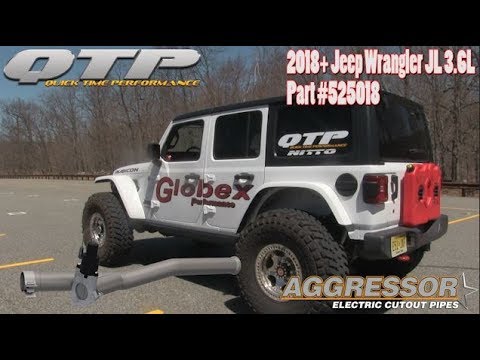 QTP Jeep Wrangler JL Aggressor Electric Cutout Pipe