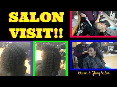 SALON VISIT!!! | NATURAL HAIR | Crown & Glory Salon