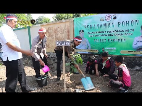 POLRES KEBUMEN GIAT PENANAMAN POHON