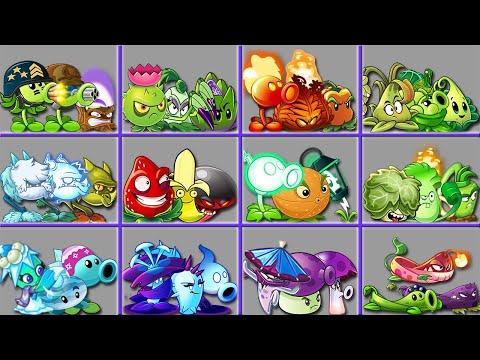 Random 12 Team Plants Vs Team Zombie Upgrades - NOOB - PRO - HACKER - Who Will Win? - Pvz 2 Battlez