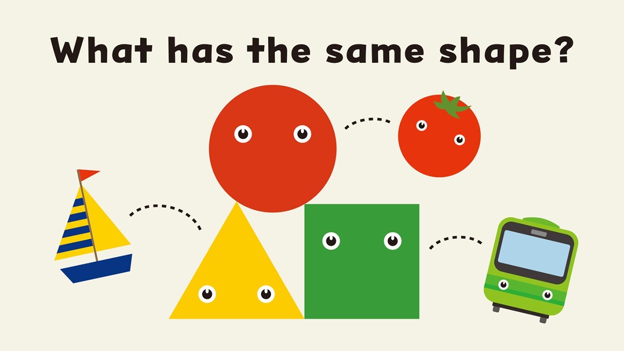 What has the same shape?/ Circles, Triangles, Squares / English version