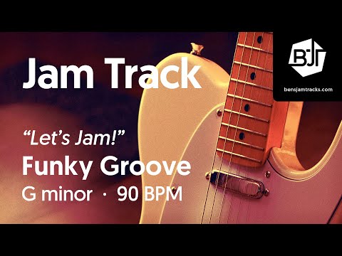 Funky Groove Jam Track in G minor "Let's Jam!" - BJT #75