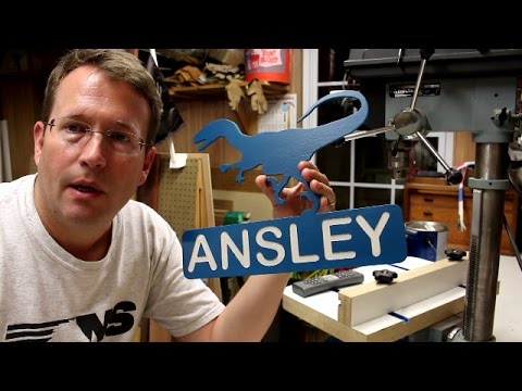 Velociraptor Name Plate - Wassell Woodworking Video