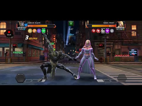 Mcoc Corvus Rango 4 vs Emma Frost de gesta 5 con nodo energetizar - Darthfunco