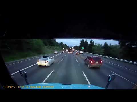 Semi truck crash I5 Multi-Vehicle Pileup 1080p Dash Cam Footage
