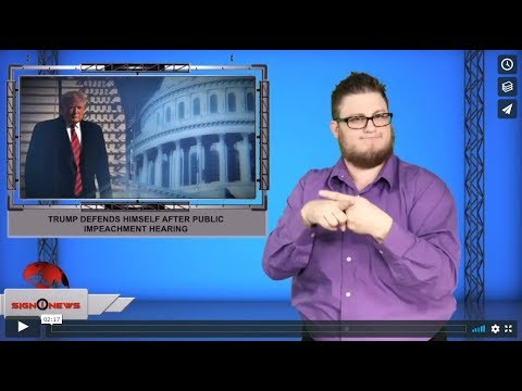 Trump defends himself after public impeachment hearing (ASL - 11.23.19)
