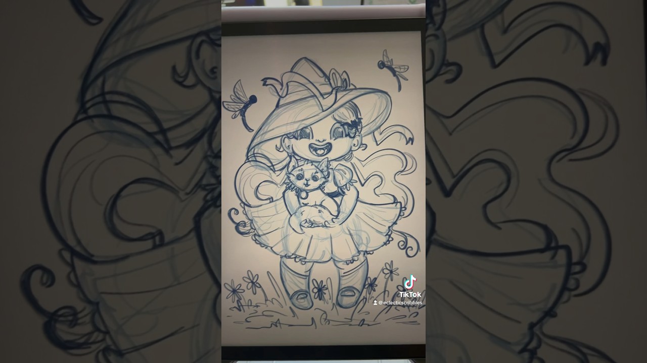 Witch #wip #wipwednesday #artist #inking #shorts #satisfying #satisfyingart #illustrator #witch