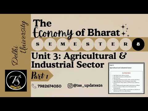 Unit 4 Services external Sectors l Part 2 l The Economy of Bharat l Semester 8 l Delhi University