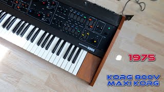 Video thumbnail for KORG MAXI-KORG 800DV Analog Synthesizer (1975) Duophonic Synth by RetroSound