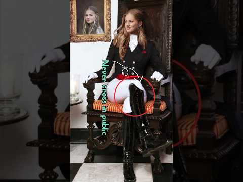 🌀"A princess never crosses her legs in public."❤️ future queen of Spain#leonor#royal