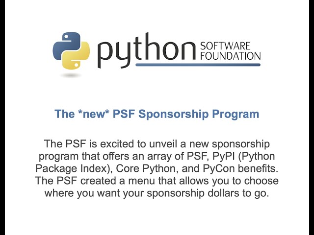 Python Software Foundation product / service