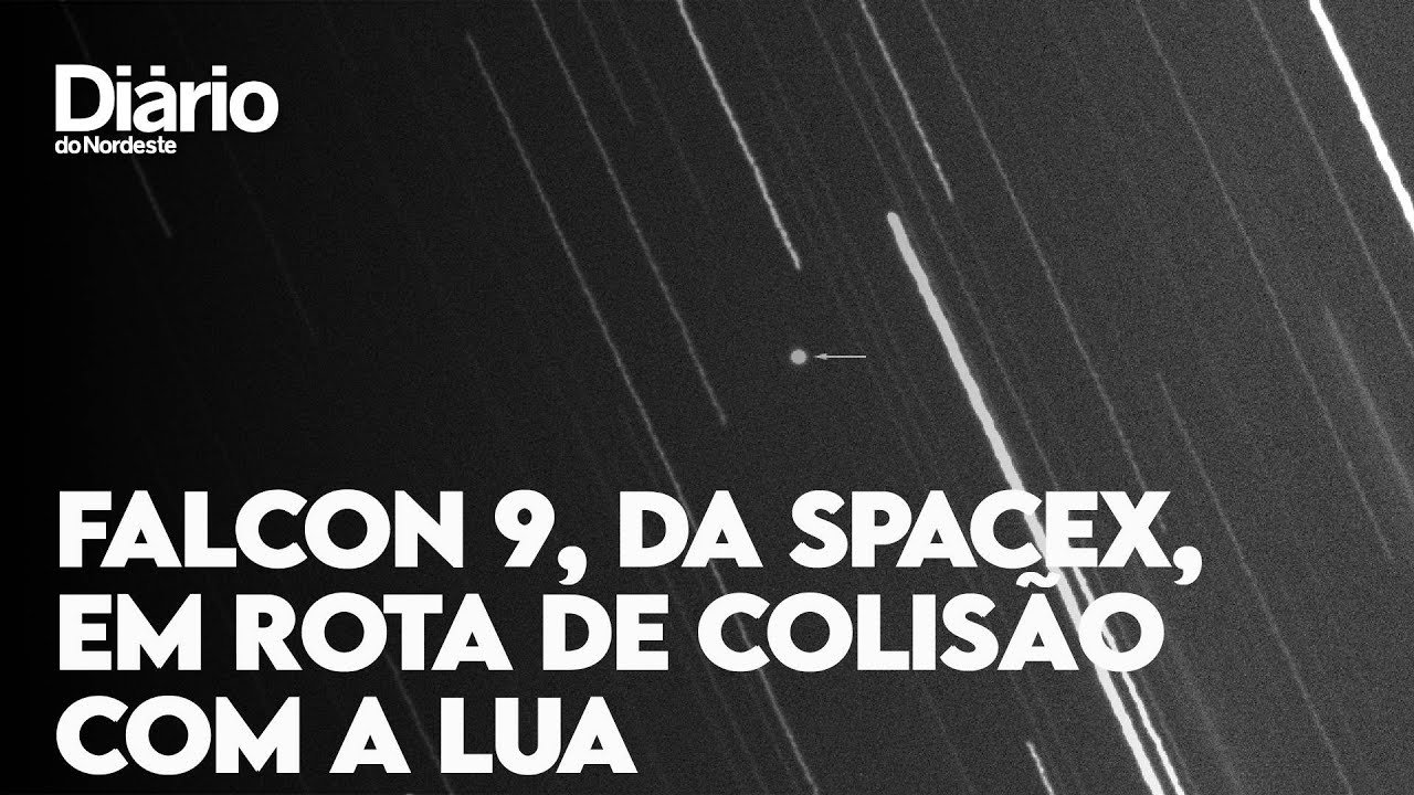 Imagem da notícia: Vídeo mostra parte de foguete Falcon 9, da SpaceX, em rota de colisão com a Lua