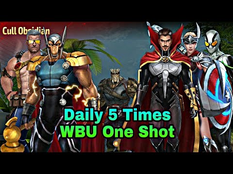 Daily 5 Times Wbu Cull Obsidian One Shot Guide - Marvel Future Fight