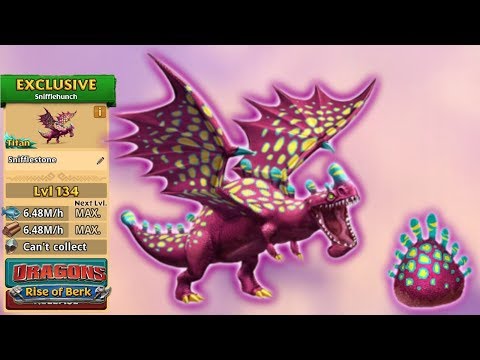Snifflestone (New Exclusive Snifflehunch) Titan Mode Max Level 134 | Dragons: Rise of Berk