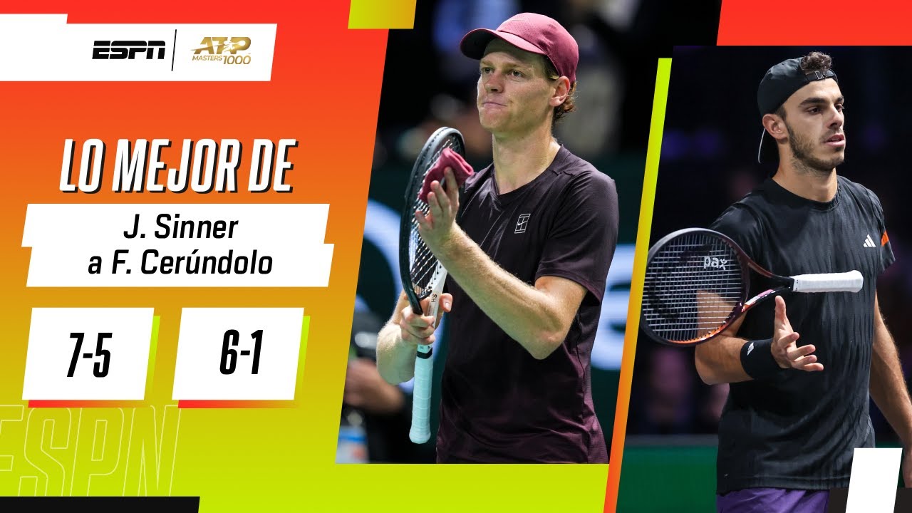 FIN DEL SUEÑO PARA FRAN CERÚNDOLO: CAYÓ EN LOS OCTAVOS DEL MASTERS DE PARÍS ANTE SINNER | RESUMEN