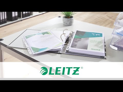Harmonica showtas Leitz Premium met perforatiestrip 180µ PVC A4 5 stuks glashelder