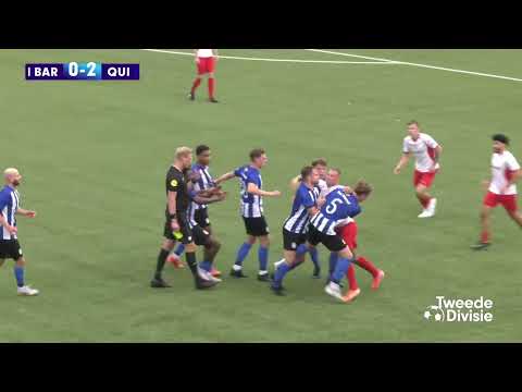 MASSALE vechtpartij vlak voor rust, met 3x ROOD voor BVV spelers | Samenvatting BVV - Quick Boys