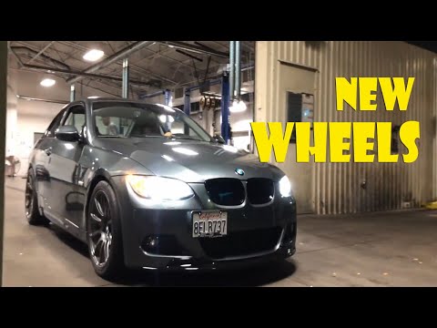 APEX SM-10 wheels and Federal SS 595 tires getting installed on to Bros E92 335i!