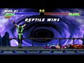 TAS Ultimate Mortal Kombat 3 Arcade Reptile Vs Mega Endurance