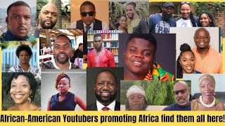 African American youtubers living in Africa easy to find locator on my playlist. One stop shop!