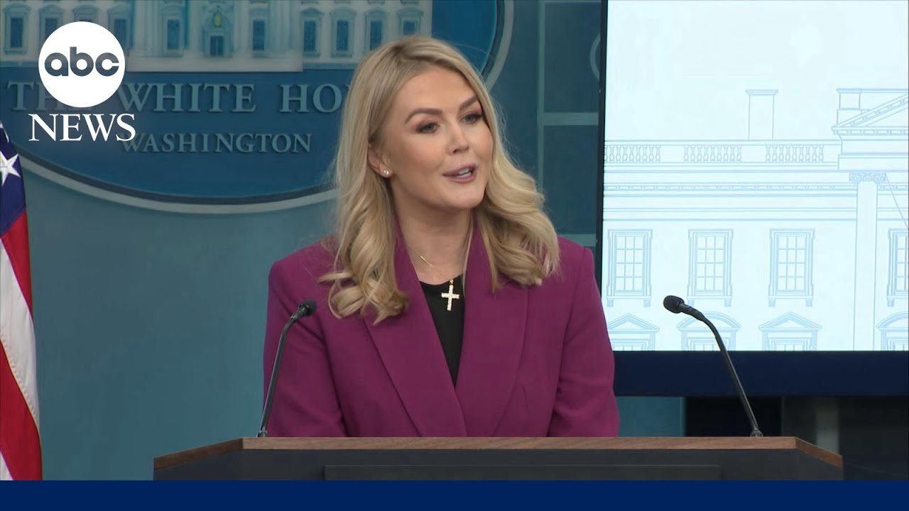 Karoline Leavitt, youngest White House press secretary, makes briefing room debut