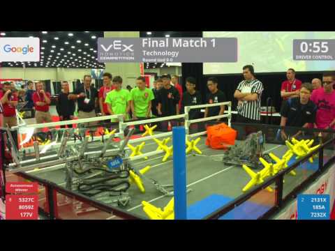 2017 VRC Tech Finals 1 - 5327C 8059Z 177V vs 2131X 185A 7232X - 22 to 27