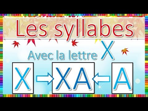 Syllabes avec la lettre X