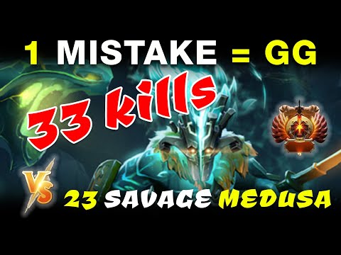 7.28C Dota 2 Juggernaut SCEPTER + SWIFT BLINK . 33KILLS VS 23SAVAGE Medusa.1 Mistake = GG