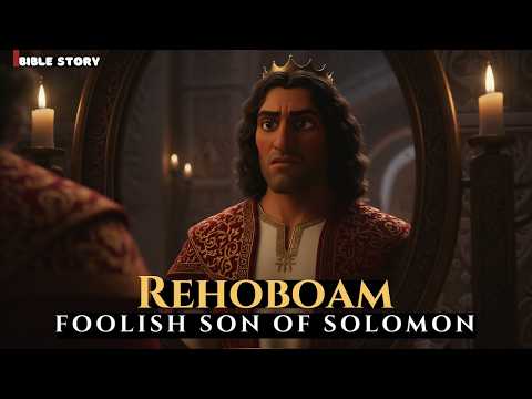 Timeless animated king in a jeweled robe and crown, gazing into a candlelit mirror chamber, dramatic expression.