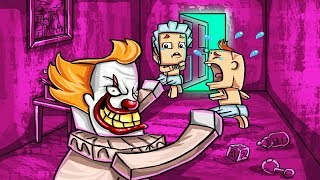 Minecraft | BABY SITTER - PSYCHO IT THE CLOWN BREAKS IN! (Pennywise is Home)