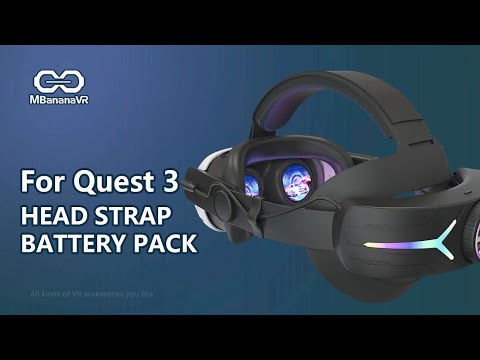 Кріплення на Голову Oculus Quest 3 з акумулятором 8000 mAh RGB Регульований Ремінець для VR окулярів Meta Quest 3 Head Strap RGB - фото 1 - id-p2241684826